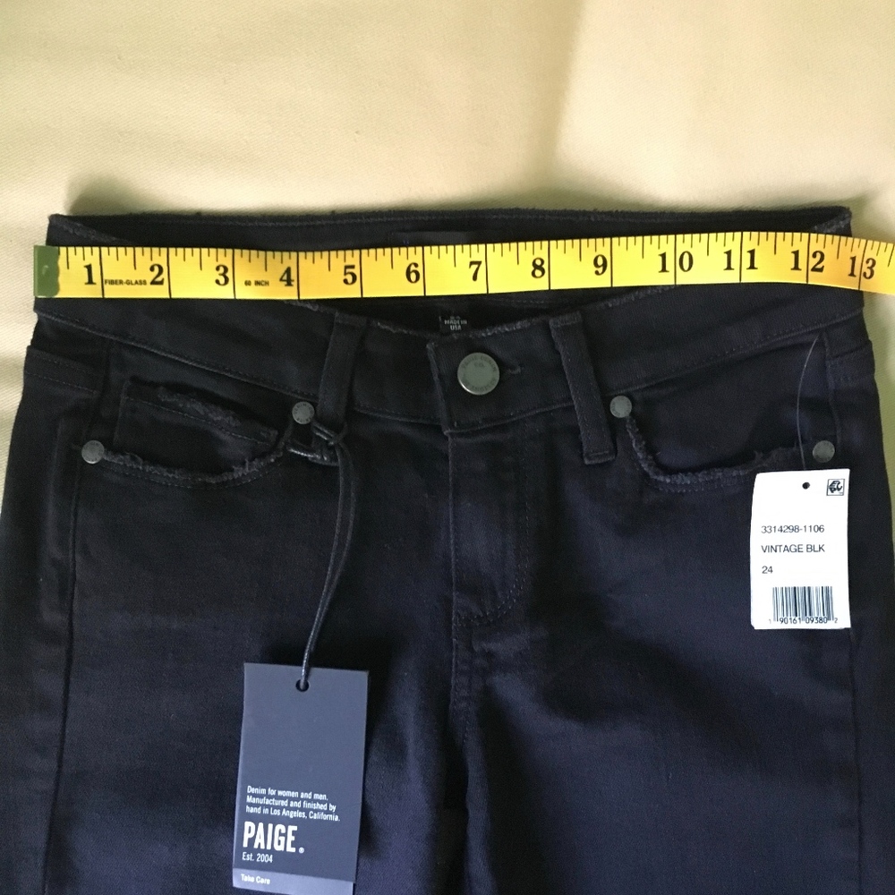 SOLD Paige Verdugo Ankle Uneven Hem Vint Black 24 - Picture 4 of 8